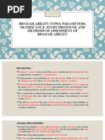 Bioavailability and Bioequivalence - 2 - Types, Methods, Protocol