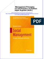 Textbook Social Management Principles Governance and Practice 1St Edition Giuseppe Argiolas Auth Ebook All Chapter PDF