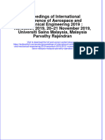 Full Chapter Proceedings of International Conference of Aerospace and Mechanical Engineering 2019 Aeromech 2019 20 21 November 2019 Universiti Sains Malaysia Malaysia Parvathy Rajendran PDF