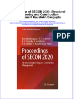 Full Chapter Proceedings of Secon 2020 Structural Engineering and Construction Management Kaustubh Dasgupta PDF