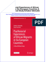 Full Chapter Psychosocial Experiences of African Migrants in Six European Countries A Mixed Method Study Erhabor Idemudia PDF