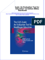 Textbook The Cles Scale An Evaluation Tool For Healthcare Education 1St Edition Mikko Saarikoski Ebook All Chapter PDF