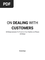 (Updated) On Dealing With Customers