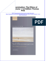 Textbook Self Determination The Ethics of Action Volume 1 1St Edition Thomas Pink Ebook All Chapter PDF