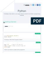 Python Cheat Sheet & Quick Reference