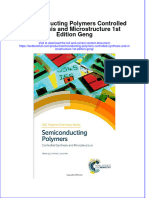 Textbook Semiconducting Polymers Controlled Synthesis and Microstructure 1St Edition Geng Ebook All Chapter PDF