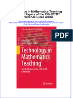 PDF Technology in Mathematics Teaching Selected Papers of The 13Th Ictmt Conference Gilles Aldon Ebook Full Chapter