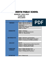 Class Xii 2024 - 25 Syllabus