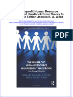 Textbook The Nonprofit Human Resource Management Handbook From Theory To Practice 1St Edition Jessica K A Word Ebook All Chapter PDF