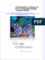 PDF The Logic of Information A Theory of Philosophy As Conceptual Design Luciano Floridi Ebook Full Chapter