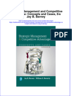 PDF Strategic Management and Competitive Advantage Concepts and Cases 6 E Jay B Barney Ebook Full Chapter