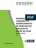 Regimento Da Comissao de Gerenciamento de Residuos em Servicos de Saude Do Hujb