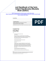 PDF The Oxford Handbook of Quranic Studies Oxford Handbooks Mustafa Shah Editor Ebook Full Chapter