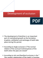 Development of Occlusion 1