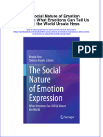 PDF The Social Nature of Emotion Expression What Emotions Can Tell Us About The World Ursula Hess Ebook Full Chapter