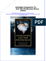 PDF The Cambridge Companion To Literature and The Posthuman Bruce Clarke Ebook Full Chapter