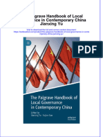 PDF The Palgrave Handbook of Local Governance in Contemporary China Jianxing Yu Ebook Full Chapter