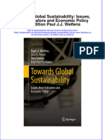 Textbook Towards Global Sustainability Issues New Indicators and Economic Policy 1St Edition Paul J J Welfens Ebook All Chapter PDF