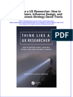 Textbook Think Like A Ux Researcher How To Observe Users Influence Design and Shape Business Strategy David Travis Ebook All Chapter PDF