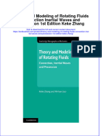 Textbook Theory and Modeling of Rotating Fluids Convection Inertial Waves and Precession 1St Edition Keke Zhang Ebook All Chapter PDF