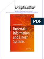 PDF Uncertain Information and Linear Systems Tofigh Allahviranloo Ebook Full Chapter