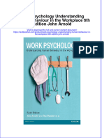 PDF Work Psychology Understanding Human Behaviour in The Workplace 6Th Edition John Arnold Ebook Full Chapter