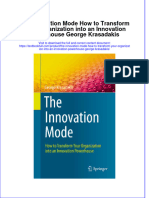 Full Chapter The Innovation Mode How To Transform Your Organization Into An Innovation Powerhouse George Krasadakis PDF