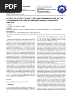 Effect of Selected Hoe Types and Forward