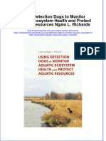 Textbook Using Detection Dogs To Monitor Aquatic Ecosystem Health and Protect Aquatic Resources Ngaio L Richards Ebook All Chapter PDF