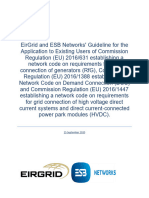 Guideline For The Application of Connection Network Codes To Existing Users V1.0