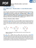 Difference Between Markovnikov and Anti Markovnikov Rule