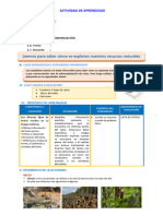 D1 A1 SESION COM. Leemos para Saber Cómo Se Explotan Nuestros Recursos Naturales