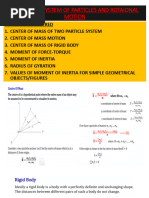 System of Particles and Rotational Motion