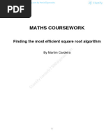 Finding The Most Efficient Square Root Algorithm