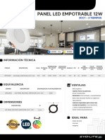 Ficha Tecnica Panel Led Octogonal 12W 3CTT