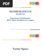 Vector Space and Subspaces