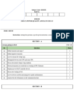 POWER QUALITY AND FACTS Question Paper 21 22