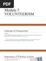 Module 7 Volunteerism