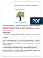 Tema #3 de Filosofía - Ed. Común - Período 2024 - 2025 - Sin Síntesis