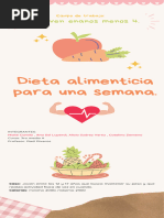 Infografía Comer Sano Frutas Ilustrado Verde y Naranja