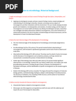 Microbiology Learning Outcomes