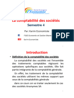 La Comptabilité Des Sociétés: Semestre 4