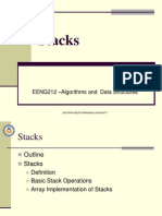 Stacks: EENG212 - Algorithms and Data Structures