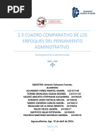 2.3 Cuadro Comparativo de Los Enfoques Del Pensamiento Administrativo...