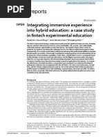 Integrating Immersive Experience Into Hybrid Education: A Case Study in Fintech Experimental Education