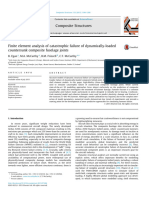 Finite Element Analysis of Catastrophic Failure of Dynamically-Loaded Countersunk Composite Fuselage Joints