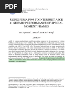 Using Fema P695 To Interpret Asce41 Seismic Performance of Special Moment Frames