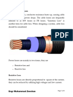 Power Cable Losses