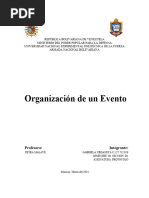 Organizacion de Un Evento (PROTOCOLO)