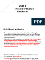 Unit 4 Motivation of Human Resources